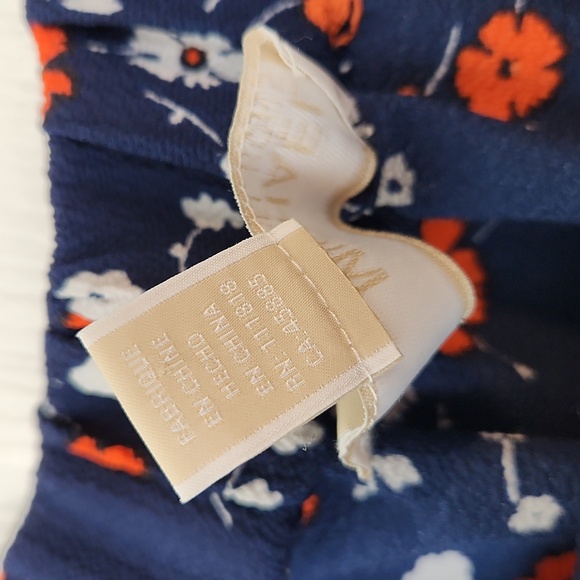 Michael Michael Kors off the shoulder floral blue and orange size s - Picture 6 of 7